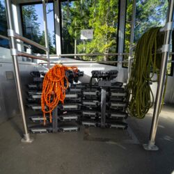 Industriemontage Industrieklettern irata Toni-Seelos-Olympiaschanze Nordische-WM-2019 Seefeld Tirol