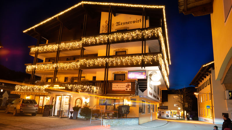 Lichtkonzepte Weihnachtsbeleuchtung Winterbeleuchtung Tourismus Verband Westendorf Hotel Bruchstall Westendorf Tirol